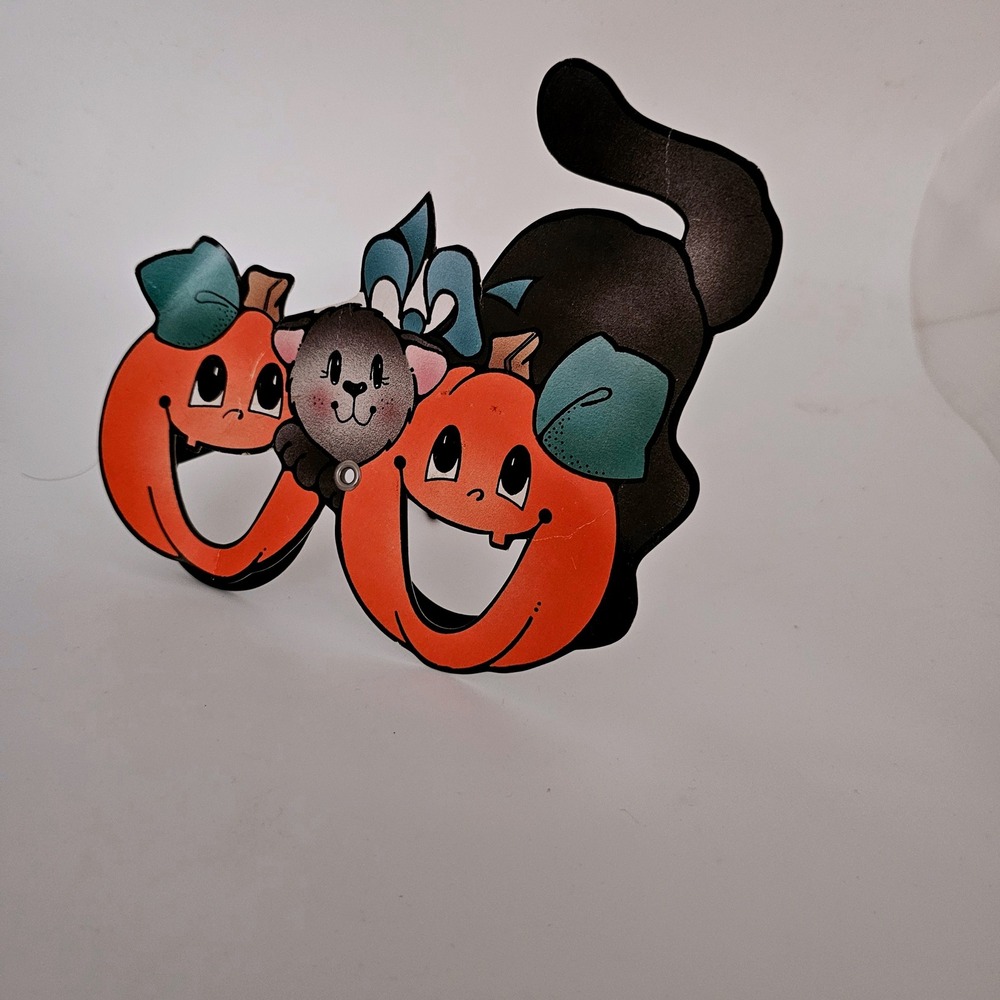 Vintage Halloween Novelty Glasses Jack-O-Lantern Black Cat Mouse Costume Prop